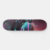 Tabla de Skate Deportivo de Tonos Violeta y Azul スケートボード (横)