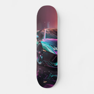Tabla de Skate Deportivo de Tonos Violeta y Azul スケートボード