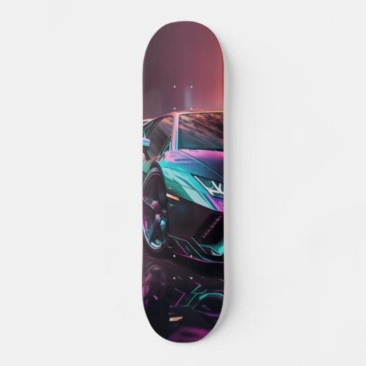 Tabla de Skate Deportivo de Tonos Violeta y Azul スケートボード (正面)