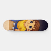 Tabla de Skate Dibujo Animado de Niño Sonriente スケートボード (横)