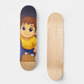 Tabla de Skate Dibujo Animado de Niño Sonriente スケートボード (正面)