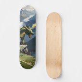 Tabla de Skate Dragón Verde en un Acantilado スケートボード (正面)