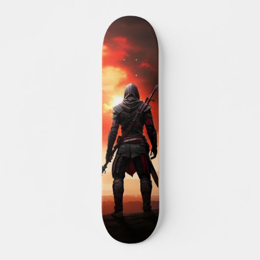 Tabla de Skate Hombre Mercenario en el Atardecer スケートボード (正面)