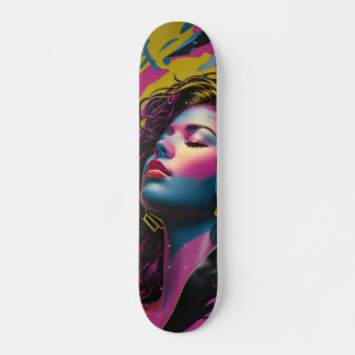 Tabla de Skate Joven Mujer Multicolor Relajada スケートボード