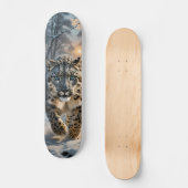 Tabla de Skate Leopardo en Bosque Nevado スケートボード (正面)