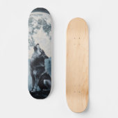 Tabla de Skate Lobo Aullando a la Luz de la Luna スケートボード (正面)