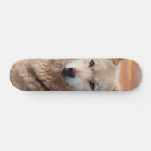 Tabla de Skate Lobo Blanco en el Atardecer スケートボード (横)