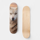 Tabla de Skate Lobo Blanco en el Atardecer スケートボード (正面)