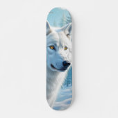 Tabla de Skate Lobo Blanco en Invierno スケートボード (正面)