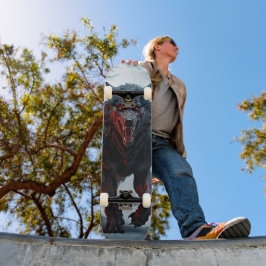 Tabla de Skate Lobo del Horror en Bosque Frío スケートボード