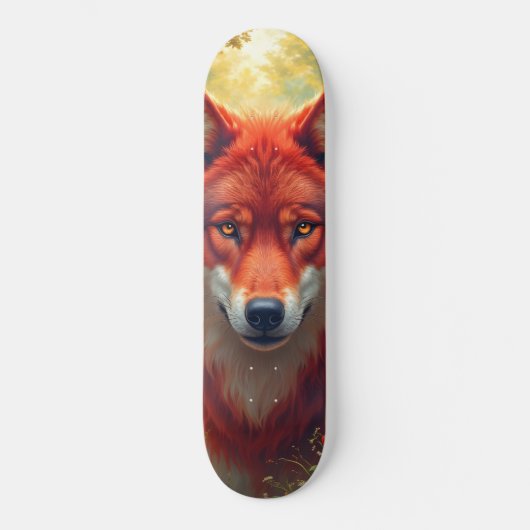 Tabla de Skate Lobo Rojo de Fauna Silvestre スケートボード (正面)