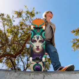 Tabla de Skate Mitológica Mujer Serpiente スケートボード