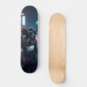 Tabla de Skate Motociclista Conduciendo su Máquina スケートボード (正面)