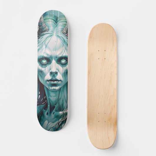 Tabla de Skate Mujer Monstruosa con Cuernos スケートボード (正面)