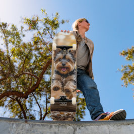 Tabla de Skate Perrito Saltando en el Bosque スケートボード