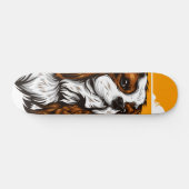 Tabla de Skate Perro de Pelaje Marrón y Blanco スケートボード (横)