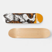 Tabla de Skate Perro de Pelaje Marrón y Blanco スケートボード (横)