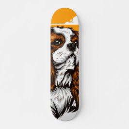 Tabla de Skate Perro de Pelaje Marrón y Blanco  スケートボード