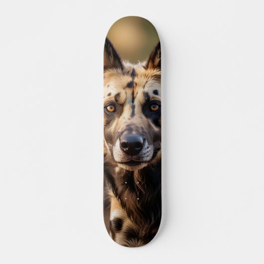 Tabla de Skate Perro Salvaje Africano Atento スケートボード (正面)