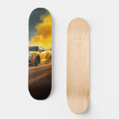 Tabla de Skate Supercoche Amarillo Corriendo スケートボード (正面)