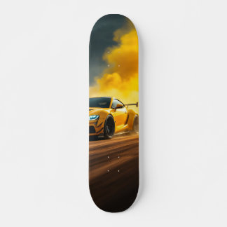 Tabla de Skate Supercoche Amarillo Corriendo スケートボード