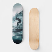 Tabla de Skate Surfista Surfeando en el Mar スケートボード (正面)
