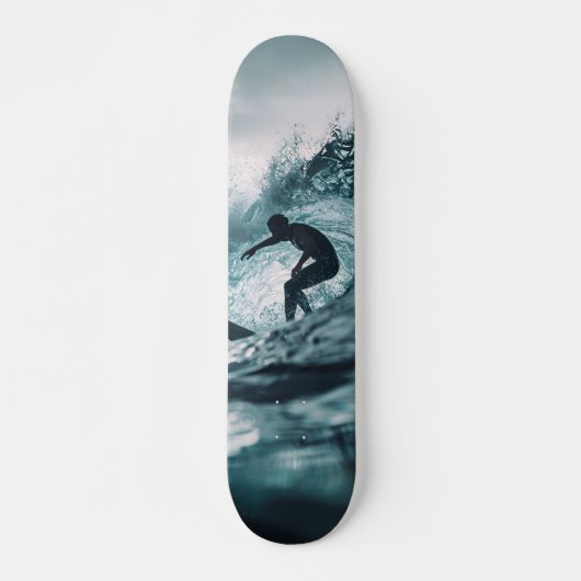Tabla de Skate Surfista Surfeando en el Mar スケートボード (正面)
