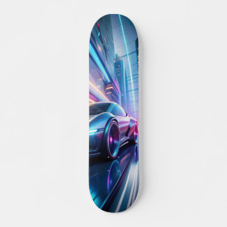 Tabla de Skate Vehículo en una Ciudad Futurista スケートボード