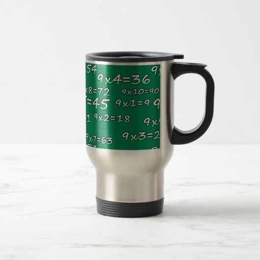 TABLA DEL 9 - 9 TIMES TABLE - GREEN - VERDE トラベルマグ (右)