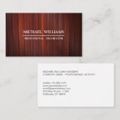 TABLAS DE MADERA MARRÓN 名刺 (正面/裏面)