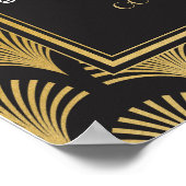 Table 結婚's Gatsbyアールデコ1920sポスターシート ポスター (角)