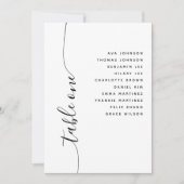 Table 1 Vertical Script Wedding Seating Chart Card 招待状 (正面)