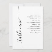 Table 9 Vertical Script Wedding Seating Chart Card 招待状 (正面)