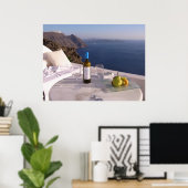 Table at Santorini ポスター (ホームオフィス)