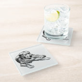 Table Calm: Golden Grain ガラスコースター (アングル)