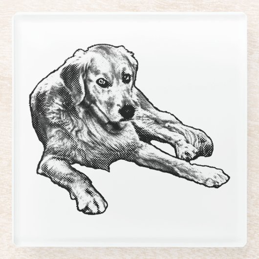 Table Calm: Golden Grain ガラスコースター (正面)