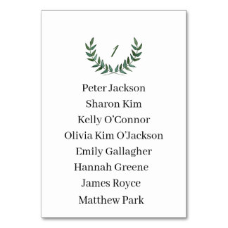 Table Card テーブルナンバー