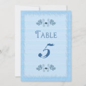 TABLE CARD - ELEGANT BLUE - DOUBLE-SIDED 招待状 (正面)