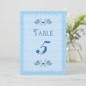 TABLE CARD - ELEGANT BLUE - DOUBLE-SIDED 招待状 (スタンド正面)