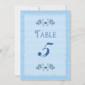 TABLE CARD - ELEGANT BLUE - DOUBLE-SIDED 招待状 (裏面)