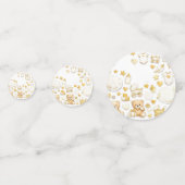 Table Confetti Baby Shower | Teddy Bear Gold コンフェッティ (正面)
