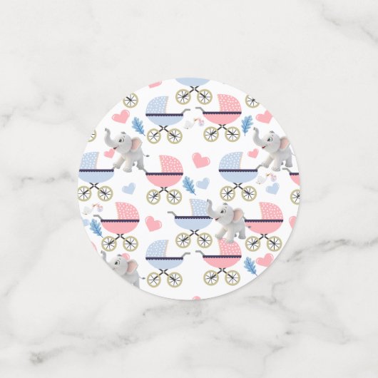 Table Confetti Baby Stroller Stork Hearts Elephant コンフェッティ (スモール正面)