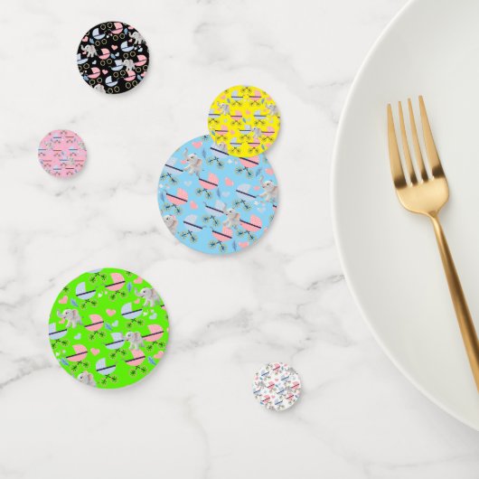 Table Confetti Baby Stroller Stork Hearts Elephant コンフェッティ (グループ)