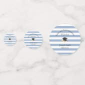 Table Confetti Blue Stripe Graduation Class 2026 コンフェッティ (正面)