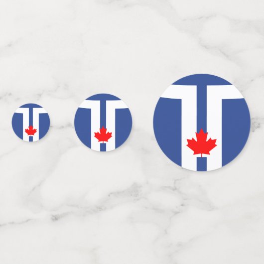 Table confetti with flag of Toronto, Canada コンフェッティ (正面)
