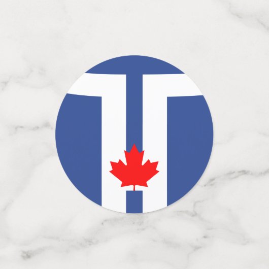 Table confetti with flag of Toronto, Canada コンフェッティ (スモール正面)