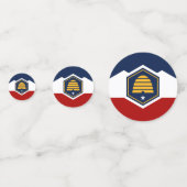 Table confetti with flag of Utah State, USA コンフェッティ (正面)