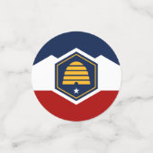 Table confetti with flag of Utah State, USA コンフェッティ (スモール正面)