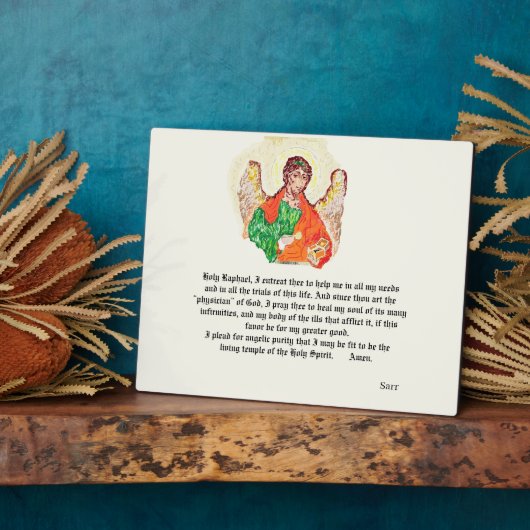 Table Easel & Canvas : Archangels, Raphael フォトプラーク (側面)