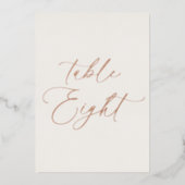 Table Eight Wedding Table Number | Real Foil 箔招待状 (正面)
